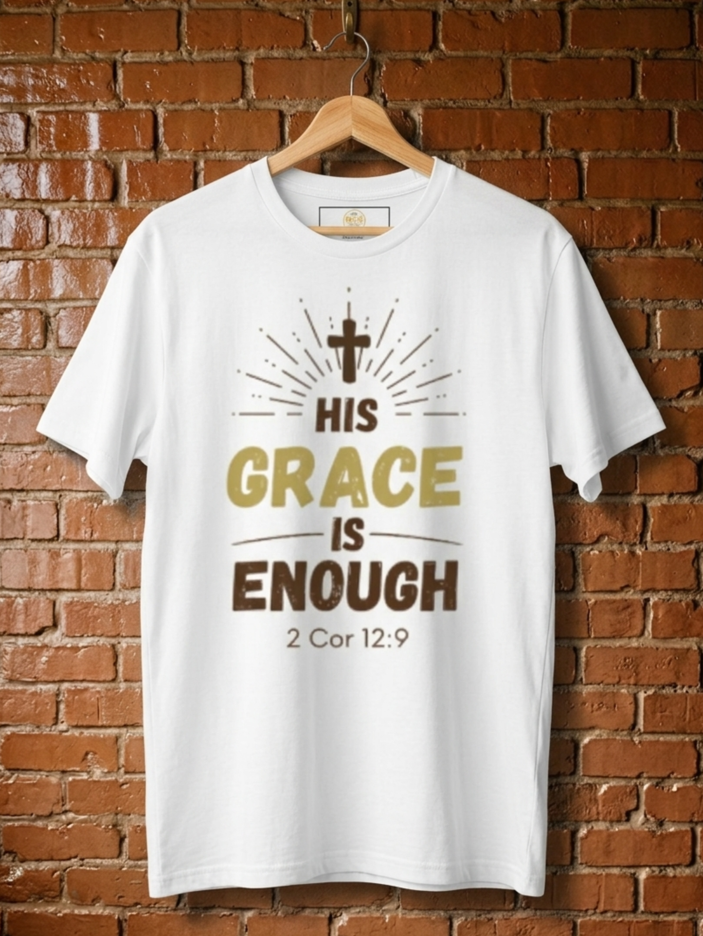 "His Grace is Enough" | Men's Premium Cotton T-Shirt