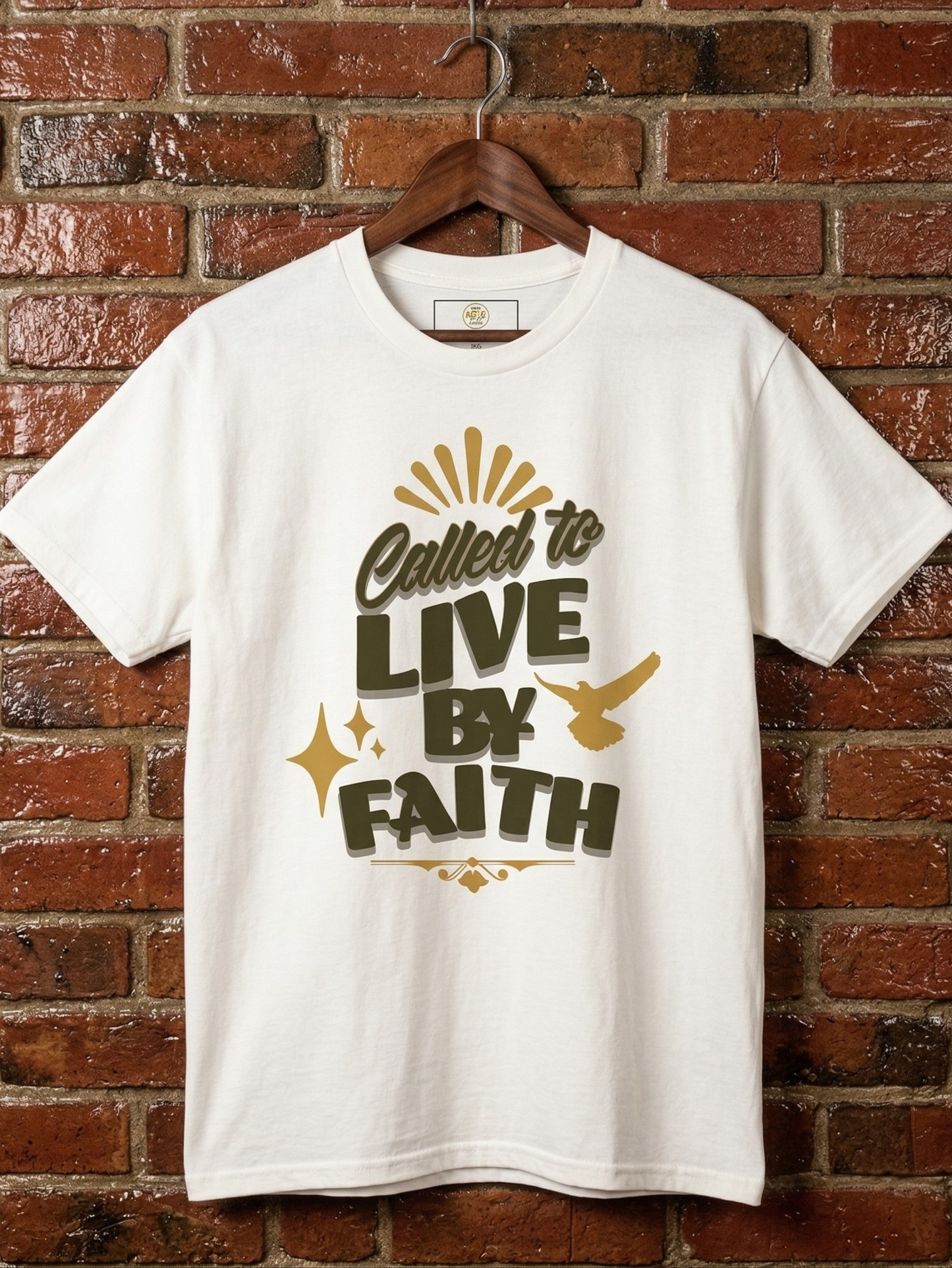 "Called to Live by Faith" Vintage Graphic Christian Tee