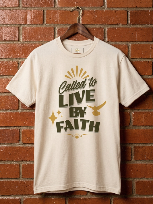 "Called to Live by Faith" Vintage Graphic Christian Tee