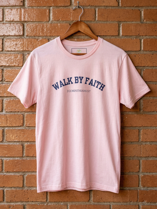 “Walk by faith” Christian T-Shirt | Women's Performance