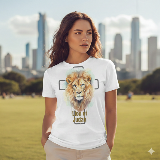 Lion of Judah Women's Performance Tee | Watercolor Faith Edition